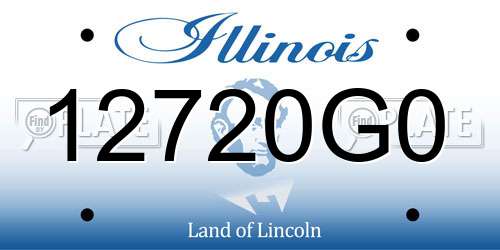 12720G0 Illinois License Plate