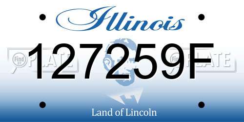 127259F Illinois License Plate