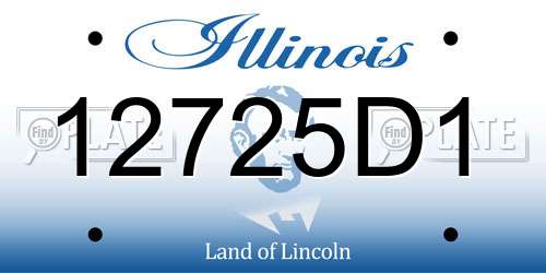 12725D1 Illinois License Plate