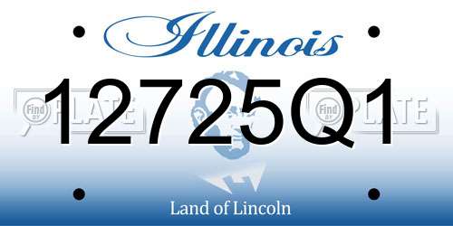 12725Q1 Illinois License Plate