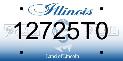 12725T0 Illinois License Plate