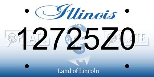12725Z0 Illinois License Plate