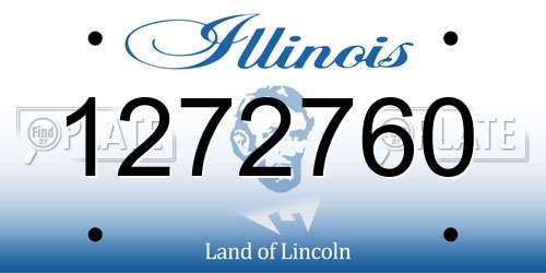 1272760 Illinois License Plate