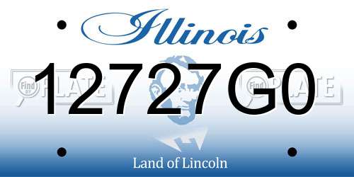 12727G0 Illinois License Plate