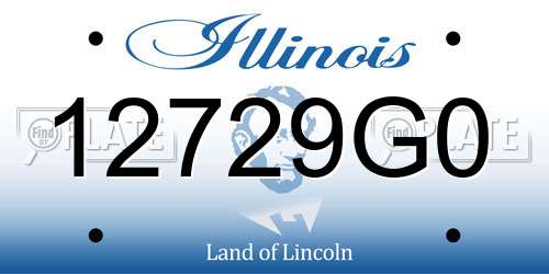 12729G0 Illinois License Plate