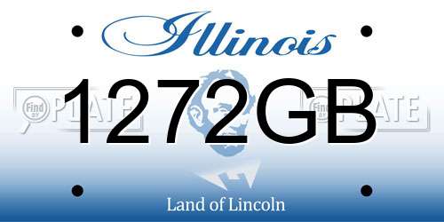 1272GB Illinois License Plate