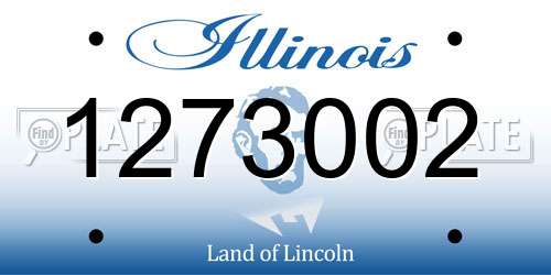 1273002 Illinois License Plate