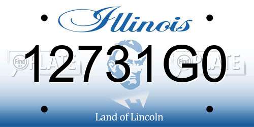 12731G0 Illinois License Plate