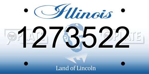 1273522 Illinois License Plate