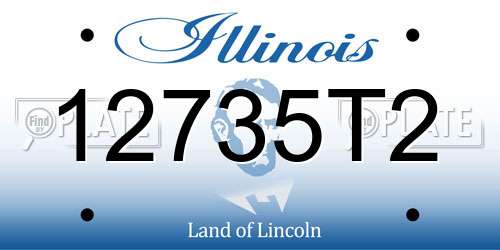 12735T2 Illinois License Plate