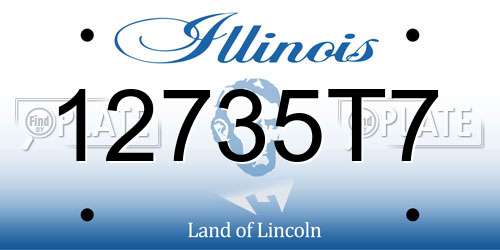12735T7 Illinois License Plate