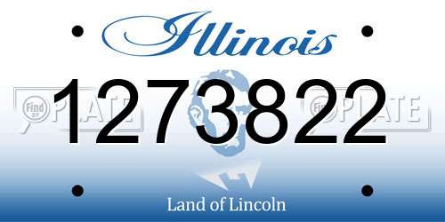 1273822 Illinois License Plate