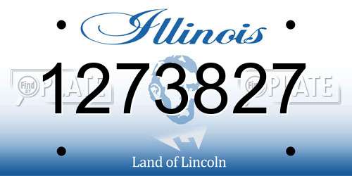 1273827 Illinois License Plate