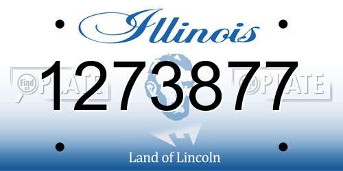 1273877 Illinois License Plate