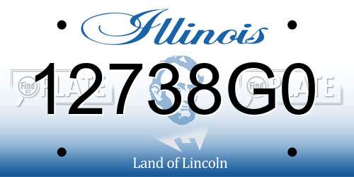 12738G0 Illinois License Plate