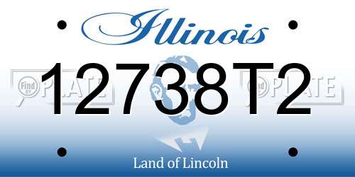 12738T2 Illinois License Plate