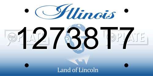12738T7 Illinois License Plate