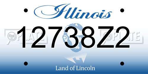 12738Z2 Illinois License Plate