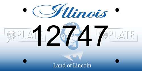 12747 Illinois License Plate