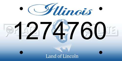 1274760 Illinois License Plate
