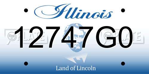 12747G0 Illinois License Plate