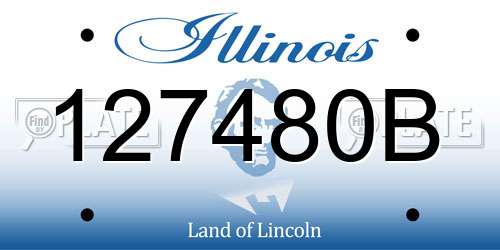 127480B Illinois License Plate