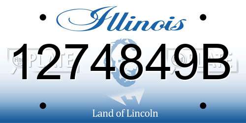 1274849B Illinois License Plate