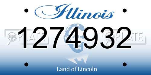 1274932 Illinois License Plate