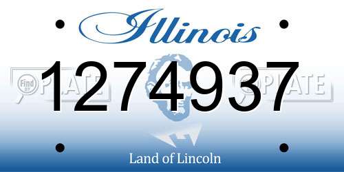1274937 Illinois License Plate
