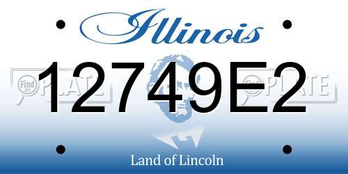 12749E2 Illinois License Plate