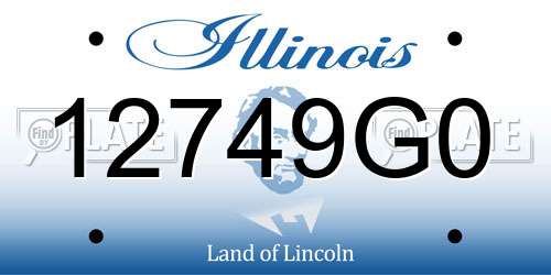 12749G0 Illinois License Plate