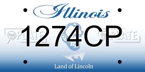 1274CP Illinois License Plate