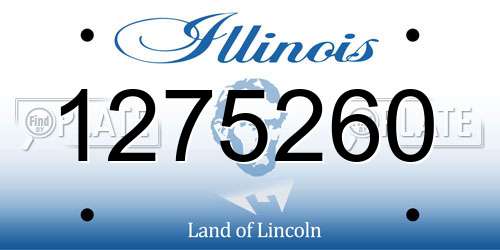 1275260 Illinois License Plate