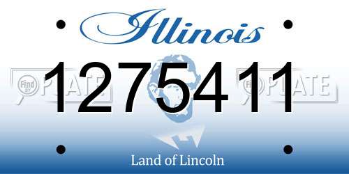 1275411 Illinois License Plate