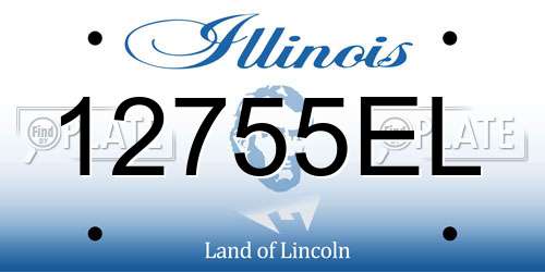 12755EL Illinois License Plate