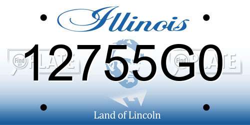 12755G0 Illinois License Plate