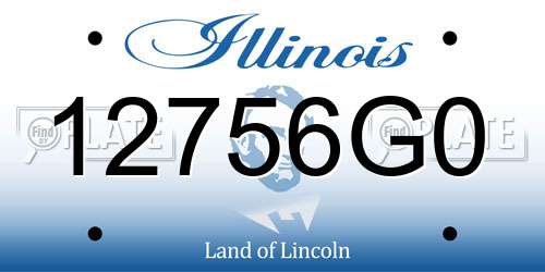 12756G0 Illinois License Plate