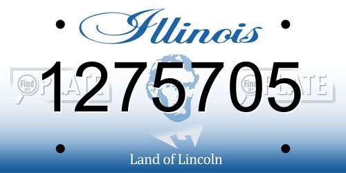 1275705 Illinois License Plate