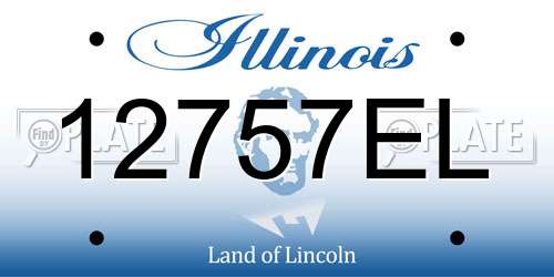 12757EL Illinois License Plate