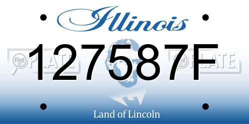 127587F Illinois License Plate