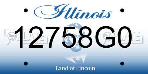 12758G0 Illinois License Plate