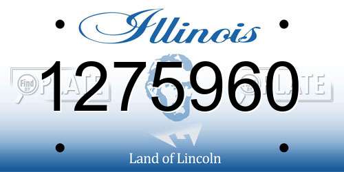 1275960 Illinois License Plate