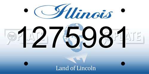 1275981 Illinois License Plate