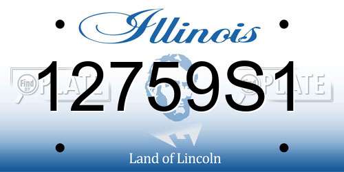 12759S1 Illinois License Plate