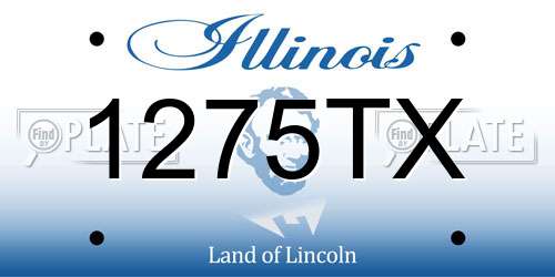 1275TX Illinois License Plate