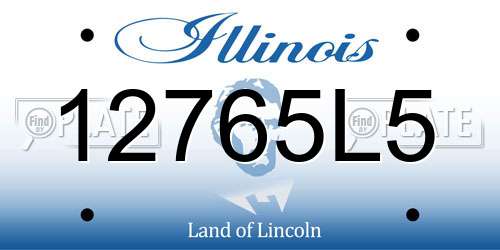 12765L5 Illinois License Plate