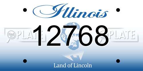 12768 Illinois License Plate