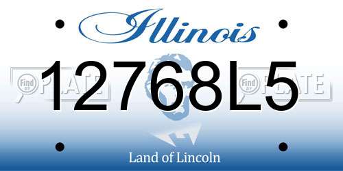 12768L5 Illinois License Plate