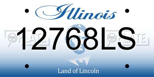 12768LS Illinois License Plate
