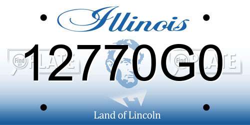 12770G0 Illinois License Plate